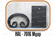 Образцы полимерной краски - RAL 7016 муар в Воронеже